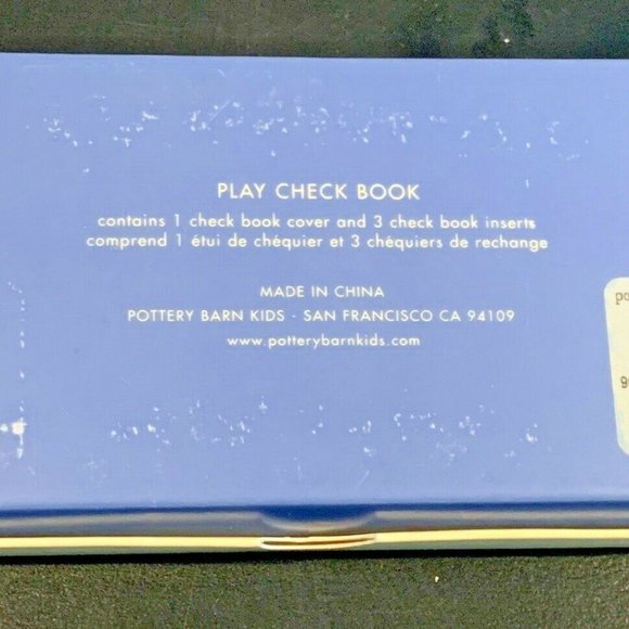 POTTERY BARN KIDS Red Checkered Play Checkbook NEW includes Box & 3 check books - Picture 7 of 7